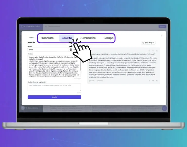 Tailored Content Generation Tailored Content Generation